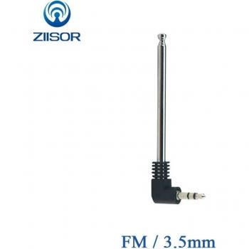 Antena FM 5dBi Retráctil L‑Tipo 3,5 mm para Telefono y Radio