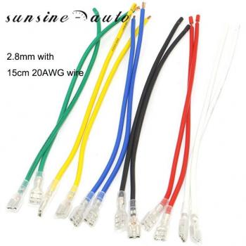 12pcs Female Wire Splice Crimp Connectors with 15CM Cable for Auto
