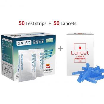Aionyaaa Sinocare GA-6: Kit de Medición de Glucosa con Tiras y Lancetas