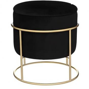 Poufs coffres velours noir