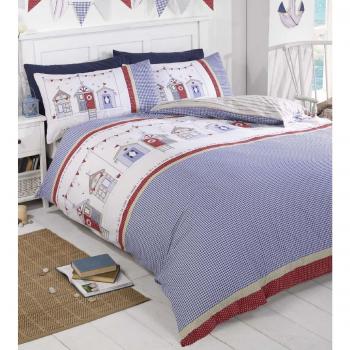 Single Beach Huts Duvet Cover Set