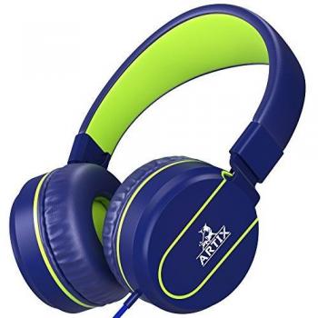 Auriculares Artix con Micrófono, Estéreo Plegables y Compactos en la Oreja (Azul)