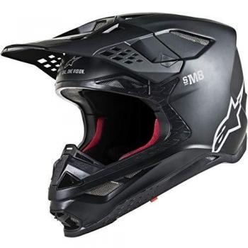 Casco Alpinestars MX 2019 S-M8 Sólido Negro