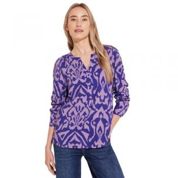 Damen Langarmbluse STREET ONE, 100% Viskose, blau