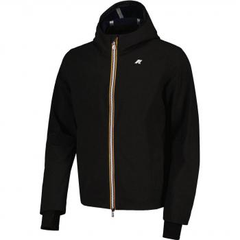 Men's Black Polyester Rain Jacket