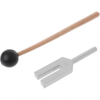 4096 Hz Alu‑Stimmgabel für Chakras + Hammer‑Ball Diagnose‑Tasche