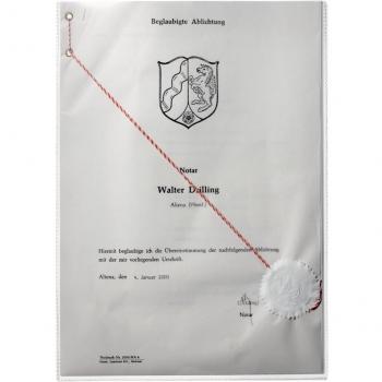 Étui de rangement A4 transparent