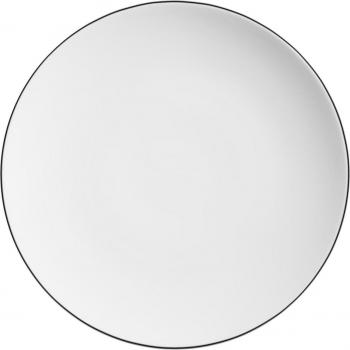 Bellino VEGA Plate 31 cm – Ensemble 4 assiettes (blanc/noir)