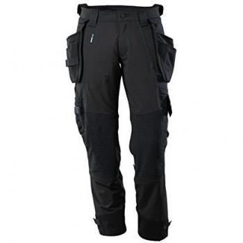 Mascot Black Work Trousers with Holster Pockets (L32W30.5)