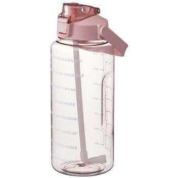 Botella Portátil de Agua de 2L con Paja para Mujeres Jóvenes