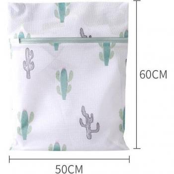 Bolsa de lavandería con estampado de cactus