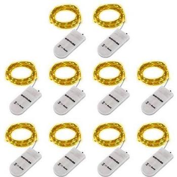 Party‑Lichterkette 2 m, 20 Mini‑LEDs, batteriebetrieben (CR2032), IP65