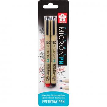 Set de Marcadores Micron Sakura Negro y Rojo