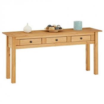 Table console Cancun – Meuble d’appoint, 3 tiroirs – Design champêtre