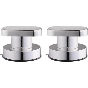 SleekSeal Bathroom Door Grips – Silver Set