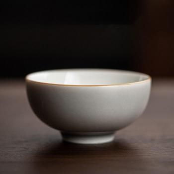 Tazón Té Artesanal Gris Hielo