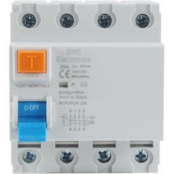 Diferencial Industrial 4P 300MA 10KA Protección Clase A