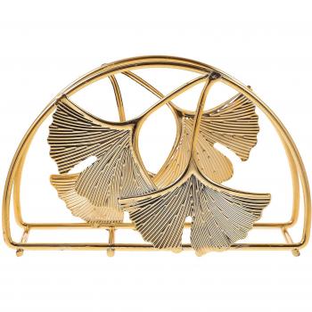Distributeur de Tissu de Table Feuille Dorée