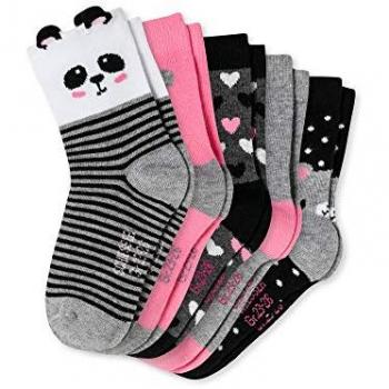 Schiesser Kinderlangsocken – Mädchen Panda Set 5 Paar (Baumwolle)