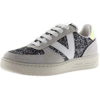 Victoria 1129108-WOMEN Baskets Glitter Suède Antracite 38