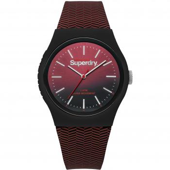 Superdry Damen Analogzeitmesser SYG184RB – Silikonarmband, Quarz