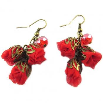 Les Trésors De Lily Artisan Red Earrings