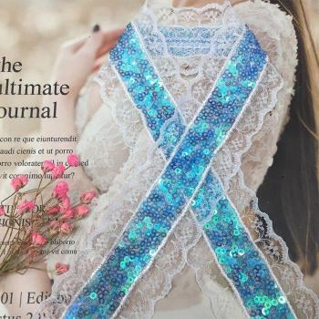 Glittering Lace Ribbons for Party Decorations