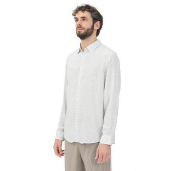Camicia EAX in Cotone Bianco a Manica Lunga