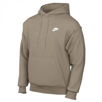 Sweat à Capuche Nike Club Masculin XL, Couleur Beige-Kaki, Logo Discret