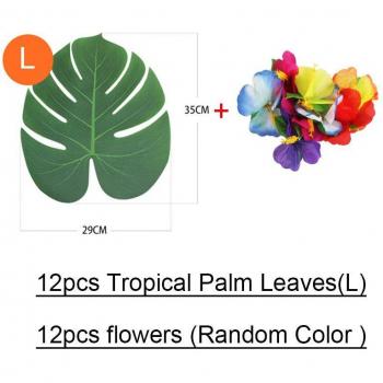 12pcs Tropical Palm Leaves Artificial Foliage