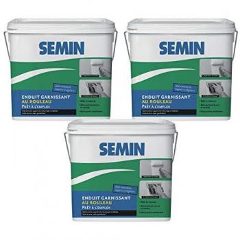 Lot de 3 enduits de finition au rouleau pour la restauration de supports abîmés Semin