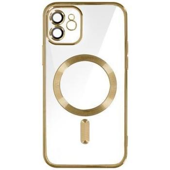 Avizar Silicone Cover MagSafe per iPhone 12 con bordo oro