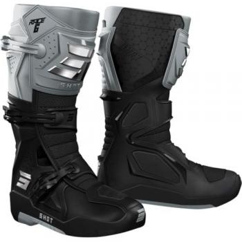 Shot Race 6 Bottes de motocross Noir Gris 41