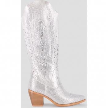 Botas de mujer estilo campero con pedrería