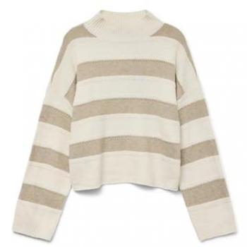 Vero Moda Neutraler Pullover mit Streifenmuster