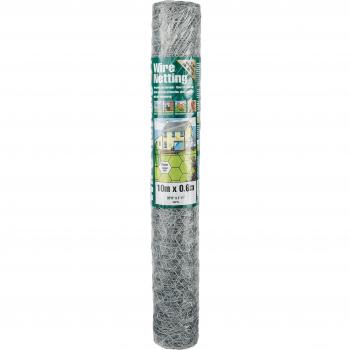 Gardman Galvanised Wire Netting 25mm Hexagon, 10 x 0.6m