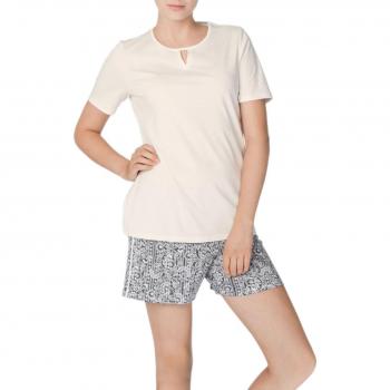 Calida Sharon Kurz-Pyjama Damen,Star White,Gr.M