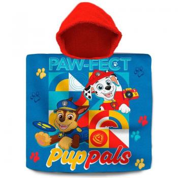 Kids Licensing Poncho Toalla Patrulla Canina Paw Patrol Algodón Absorbente