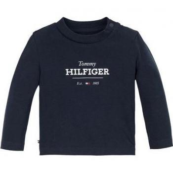 Tommy Hilfiger Logotee LS – Langarm, 93 % Baumwolle, 7 % Elasthan, Gr. 92