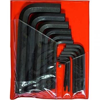 Bahco Ensemble de 15 clés mâles à 6 pans, métriques, finition phosphatée (2-22 mm)