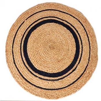 Mosaïque de Jute – Tapis Rond 120 cm