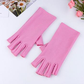 5 Color Half Finger Manicure Gloves for Women