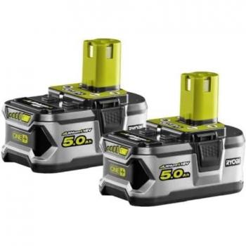RYOBI 18V One+ Lot de 2 batteries 5.0Ah Lithium-ion