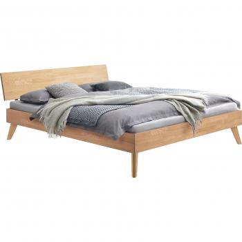 HASENA Betten „Ancona“ – Massivholzbett in Braun, 206 × 79 × 214 cm, 25 cm hoch