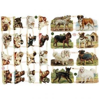 Die Cut Vintage Dogs 2 Sheets