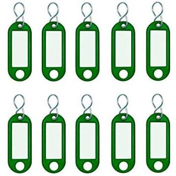 WEDO portecles crochet en S vert contenu 10 pièces