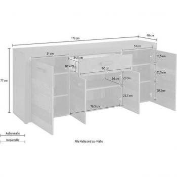 INOSIGN Sideboard Ilana, elegante Kommode in old wood Optik