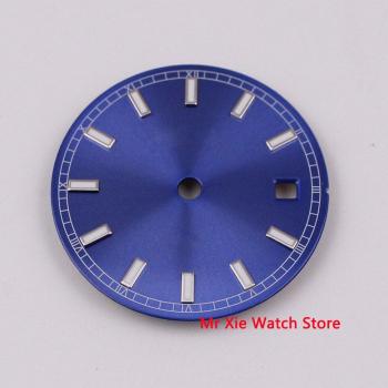Movimiento Automático: Esfera de Reloj Negra-Azul 29mm – Vista de Fecha