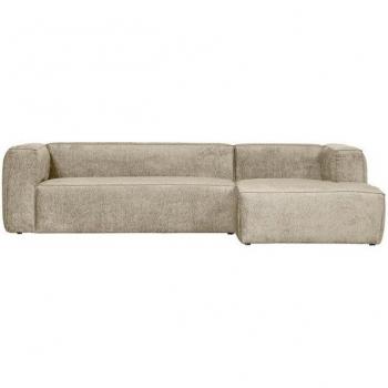 Buttermilk Ecksofa Bean aus Struktursamt – Rechtsseitig