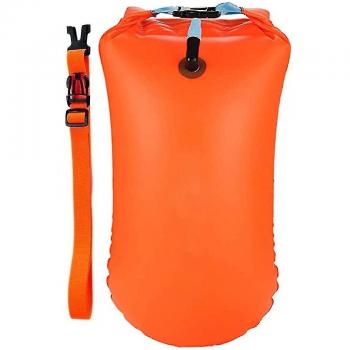 Bouée de natation orange fluo pour eau libre